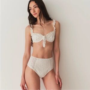 Doen Seaside Bikini Top and Bottom in Salt
